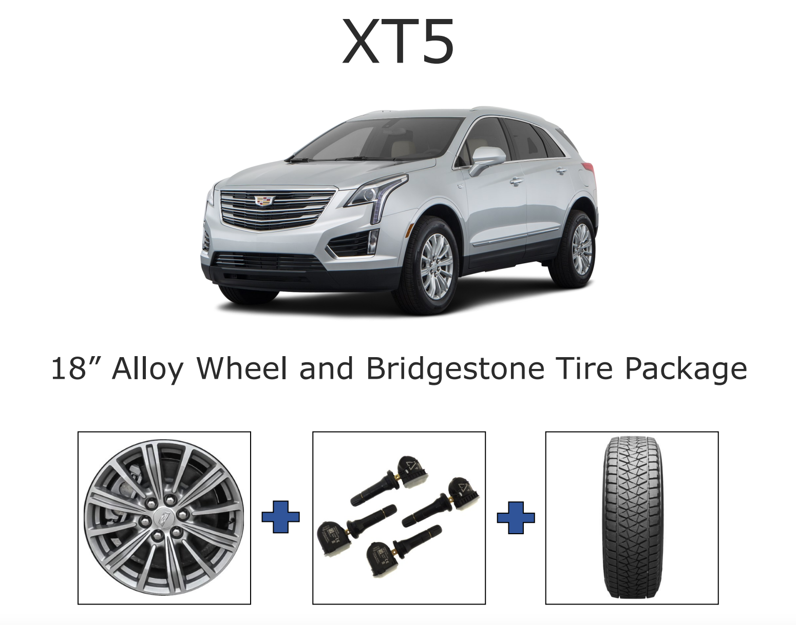 XT5 18” Alloy Wheel and Bridgestone Tire Package XT5 18” Alloy Wheel and Bridgestone Tire Package