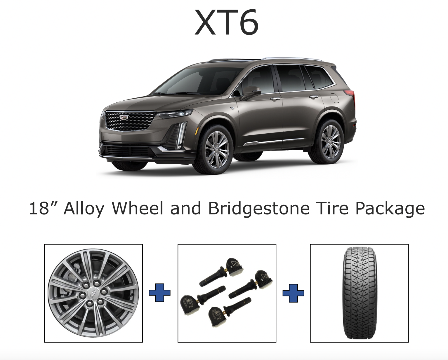 XT6 18” Alloy Wheel and Bridgestone Tire Package XT6 18” Alloy Wheel and Bridgestone Tire Package